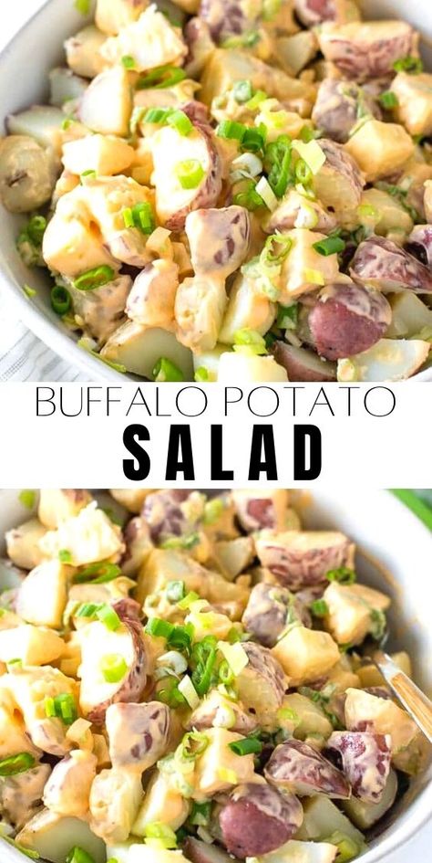 Buffalo Dressing, Summertime Salads, Small Red Potatoes, Easy Potato Salad, Easy Main Dishes, Potato Salad Recipe, Bbq Sides, Weekend Dinner, Side Dishes Recipes