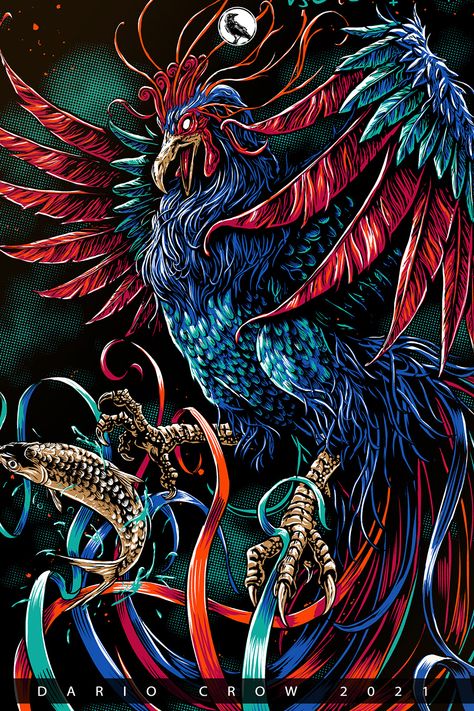 Sarimanok Art Design, Sarimanok Drawing, Sarimanok Art, Bread Showpiece, Philippine Mythology, Evil Skull Tattoo, Phoenix Images, Evil Skull, Real Vampires