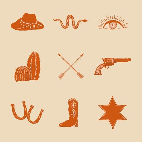 Cowboy Logo, Cowboy Accessories, Trending Images, History Icon, Vector Doodle, Cowboy Design, Cowboy Aesthetic, Wild West Cowboys, Logo Psd