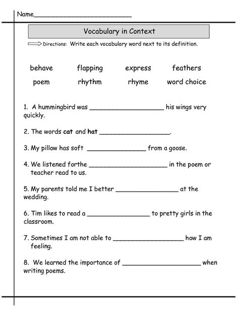 Second Grade Worksheets Vocabulary | Learning Printable Third Grade Grammar Worksheets, 2nd Grade Reading Worksheets, Context Clues Worksheets, Education Worksheets, Second Grade Science, Summer Worksheets, English Worksheet, Spelling Games, Spelling Worksheets