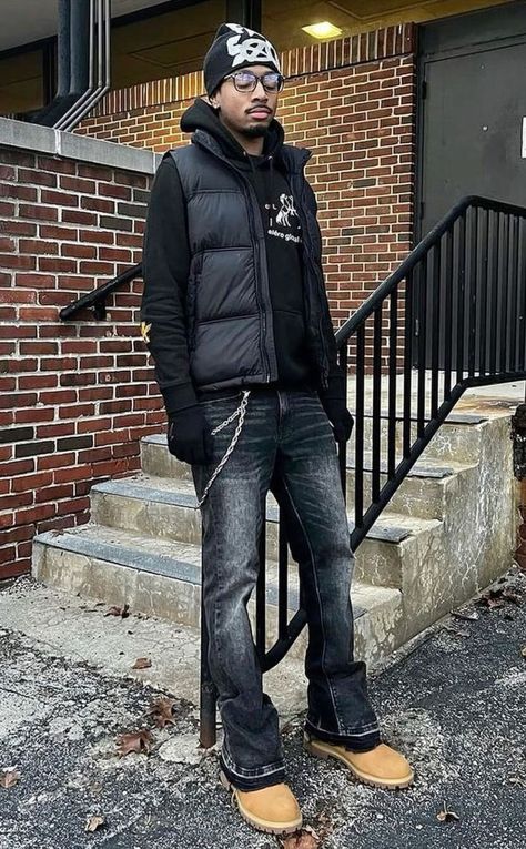 Black Timbs Outfit Men, Black Timberland Outfits Men, Black Timbs Outfit, Black Timberland Outfits, Timbs Outfit Men, Timbs Outfit, Black Timbs, Timberland Outfits, Drip Outfit Men