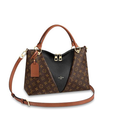 V Tote MM Monogram - Handbags | LOUIS VUITTON ® Tas Louis Vuitton, Sac Louis Vuitton, Mm Monogram, Fall Handbags, Monogram Handbag, Fashion Tote Bag, Designer Totes, Luxury Designer Handbags, Brown Handbag