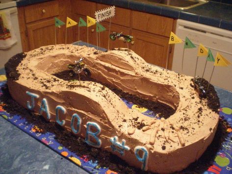 Dirt Bike Cake Ideas, Dirt Bike Birthday Party Ideas, All Chocolate Cake, Cake Bike, Motocross Cake, Dirt Bike Cake, Dirt Bike Birthday Party, Bike Birthday Party, Bike Cake