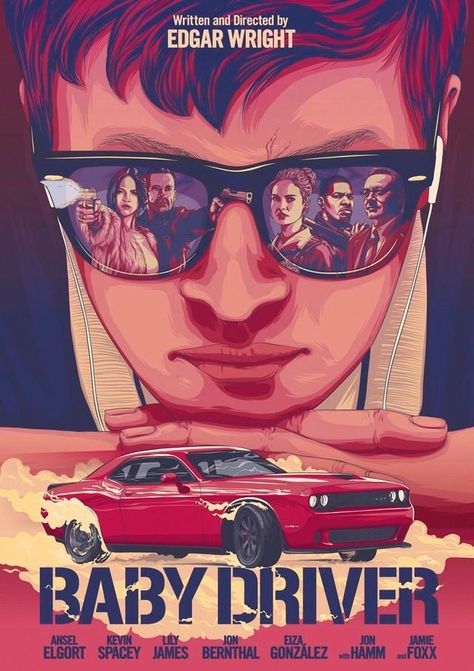 Baby Driver Poster, Posters Decor, Film Thriller, Poster Sport, Film Posters Art, Graphisches Design, Baby Driver, Classic Movie Posters, Movie Poster Wall