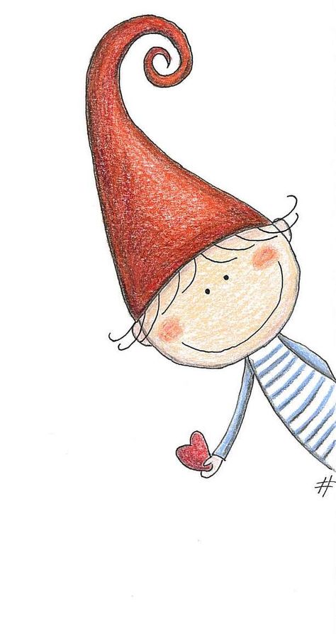 Christmas Elf Drawing, Elf Illustration, Elf Drawing, Elf Drawings, Christmas Drawing, Christmas Watercolor, A Drawing, Christmas Art, Art Drawing