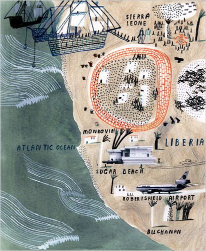 Laura Carlin, Map Illustration, Liberia, We Are The World, Travel Illustration, Illustrated Map, Map Design, Design Thinking, Children's Book Illustration