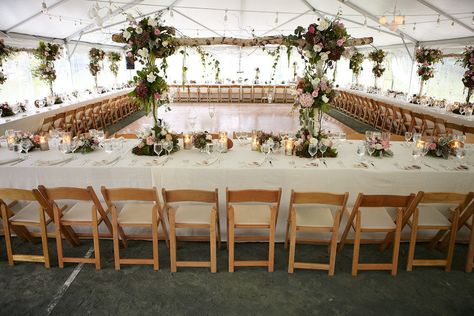 This set up is so neat! Tables set up in a square with the dance floor in the center. Reception Table Layout, Wedding Reception Dance Floor, Tent Photography, Wedding Table Layouts, Wedding Theme Design, Wedding Reception Layout, Wedding Table Setup, Long Table Wedding, Reception Layout