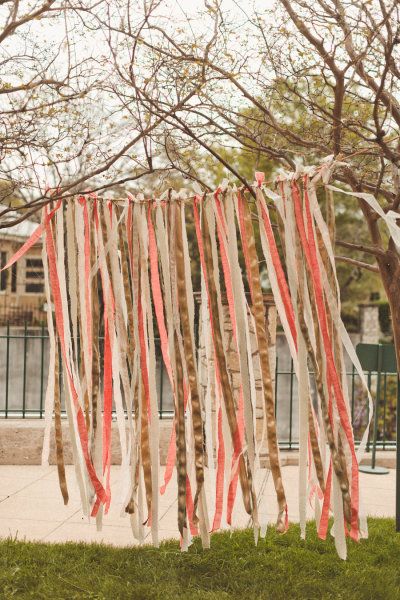 Lace Backdrops, Ribbon Backdrop, Ceremony Decorations Outdoor, San Antonio Wedding, Outdoor Trees, Custom Matches, San Antonio Weddings, Ceremony Backdrop, Graduation Party Decor