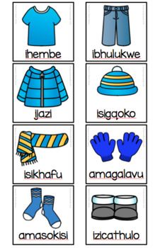 IsiZulu Winter (Ubusika) Story and Clothes Sorting Cards Learn Zulu, Printable Animal Pictures, Zulu Language, Clothes Sorting, Grade R Worksheets, Warm Winter Clothes, Thematic Teaching, Seasons Preschool, Preschool Charts