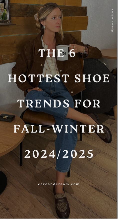 Shoe trends fall-winter 2024-2025. Discover the 6 hottest shoe trends for fall/winter and elevate your style! From rider boots and pretty ballet flats to chic loafers, this guide covers the latest in women shoes trends. Stay ahead in shoe fashion with these must-have pieces. Explore 2024 women’s shoe trends here! 2024 Loafers Outfit, Fashion Trends 2025 Fall Winter Women, Chic Winter Outfits Classy Casual, Most Versatile Shoes, Trend Shoes 2024 Women, Shoes Winter 2024 2025, Fall Footwear 2024, Fashion Winter 2024 2025, Fall/winter Shoes