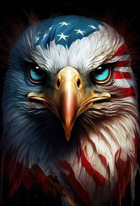 Eagle Back Tattoo, Happy July 4th Images, Eagle With American Flag, American Flag Pictures, America Flag Wallpaper, 4th Of July Wallpaper, Eagle Artwork, Eagle Wall Art, Patriotic Images