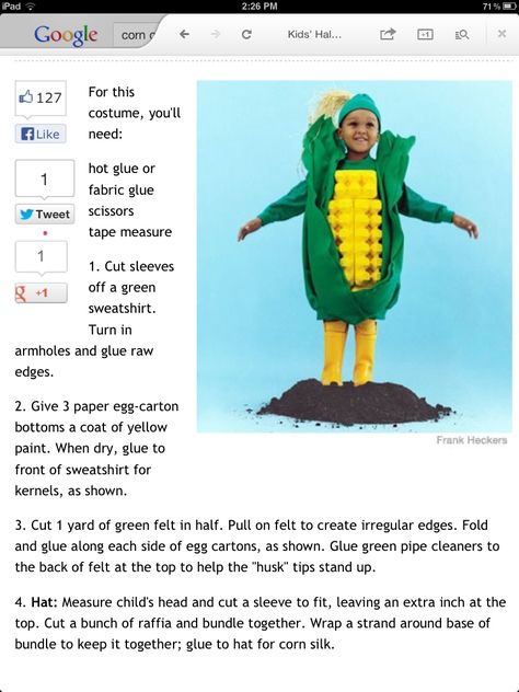 Corn On The Cob Halloween Costume Diy, Corn On The Cob Costume Diy, Corn Costume Diy, Corn Costume Kids, Corn On The Cob Costume, Corn Costume, Porch Goose, 2023 Halloween, Thanksgiving Diy