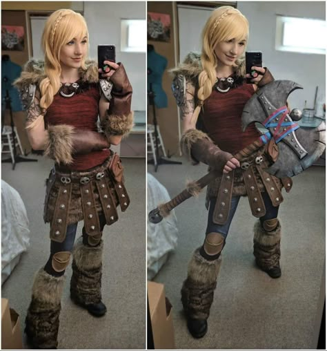 Astrid Costume, Astrid Cosplay, Halloween Dragon, Dragon Cosplay, Blonde Cosplay Wig, Blonde Cosplay, Costume Viking, Viking Cosplay, Cosplay Ideas Women