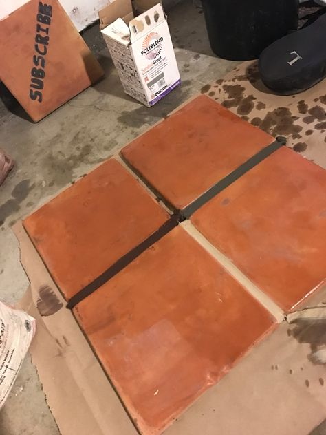 Saltillo Tile Grout Saltillo Tile Grout Color, Terracotta Tile Grout Colors, Terracota Kitchen Floor, Kitchen Grout Color, Porceline Tile, Saltillo Tile Kitchen, Polyblend Grout, Terracota Tile, Colour Grout