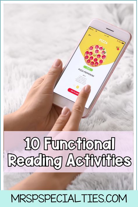 Make sure your reading instruction is building functional literacy skills. If your students aren't great at generalizing skills across different settings, then you need to practice in a variety of life skills related situations. Click to read 10 different ways to target functional reading and life skills today! Functional Literacy, Speech Therapist, Reading Instruction, Literacy Skills, Student Reading, Special Education Classroom, Reading Ideas, Reading Activities, Reading Skills