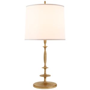 Lotus Table Lamp in Gilded Finish with Silk Shade Barbara Barry, Circa Lighting, Decorative Table Lamps, Table Lamp Design, Leaf Table, Portable Light, Burke Decor, Visual Comfort, Shop Lighting