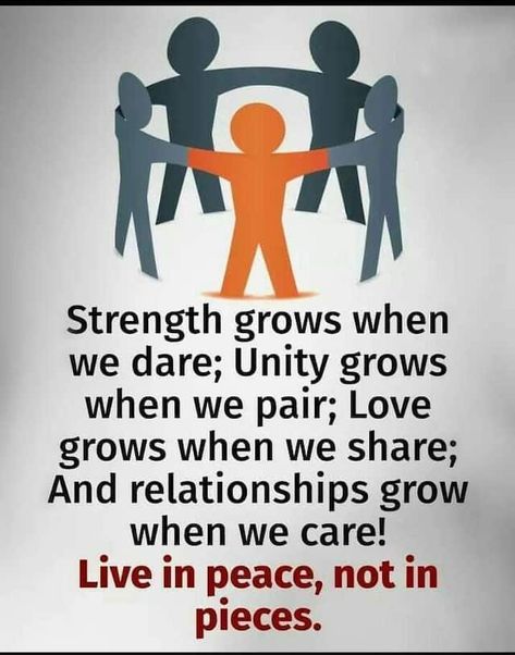 Unity Is Strength Quotes, Smart Women Quotes, Unity Image, Family Day Quotes, Unity Quotes, Family Unity, Live In Peace, School Prayer, Freedom Quotes