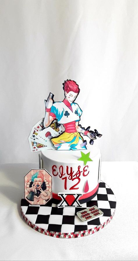 Hunter X Hunter Cake Ideas, Hunter X Hunter Birthday Cake, Anime Happy Birthday, Bd Cake, Belle Birthday, Anime Cake, Unicorn Themed Birthday Party, Creative Birthday Cakes, Dream Cake