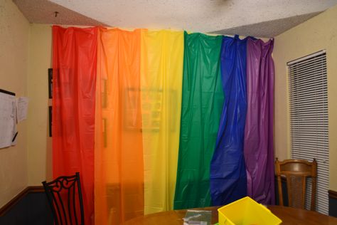 Trampoline Party Ideas, Pictures Of Rainbows, Adoption Party Ideas, Rainbow Foods, Trampoline Party, Rainbow Backdrop, Race Car Themes, Adoption Party, Car Theme