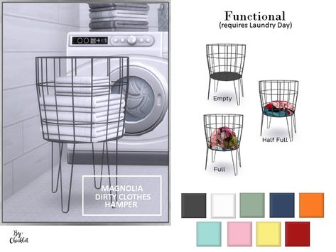 Laundry Room Functional, Sims 4 Beds, The Sims 4 Pc, Sims 4 Bedroom, Sims 4 Clutter, Sims 4 House Plans, Clean Clothes, The Sims 4 Packs, Sims 4 House Design