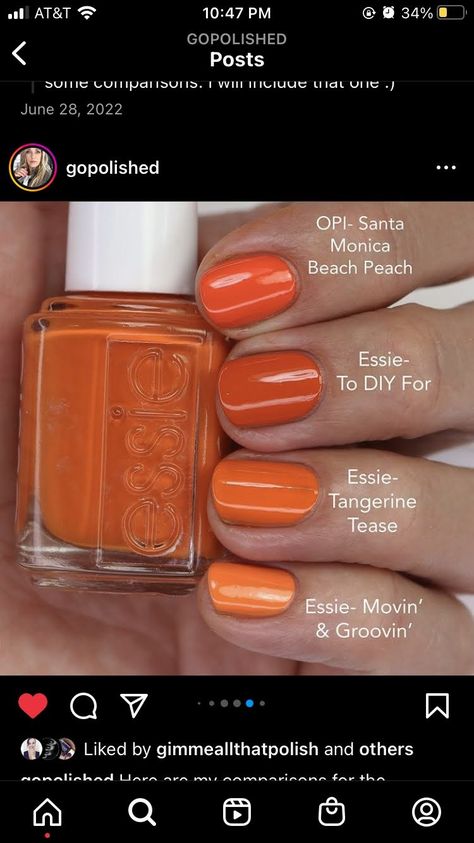 Tangerine Color Nails, Tangerine Nail Polish, Nail Colors Opi, Nail Polish Ideas, Tangerine Color, Colorful Nail, Polish Ideas, Sinful Colors, Cabin Interiors