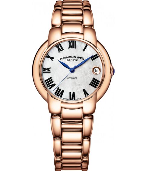 Raymond Weil Watch Jasmine #bezel-fixed #bracelet-strap-gold #brand-raymond-weil #case-depth-9-7mm #case-material-rose-gold #case-width-35mm #date-yes #delivery-timescale-call-us #dial-colour-white #gender-ladies #luxury #movement-automatic #official-stockist-for-raymond-weil-watches #packaging-raymond-weil-watch-packaging #style-dress #subcat-jasmine #supplier-model-no-2935-p5-01970 #warranty-raymond-weil-official-2-year-guarantee #water-resistant-50m Puccini Opera, Nice Watches, Fancy Watches, Baume Mercier, Raymond Weil, Jasmine Rose, Modern Watches, One Fine Day, Watches Luxury