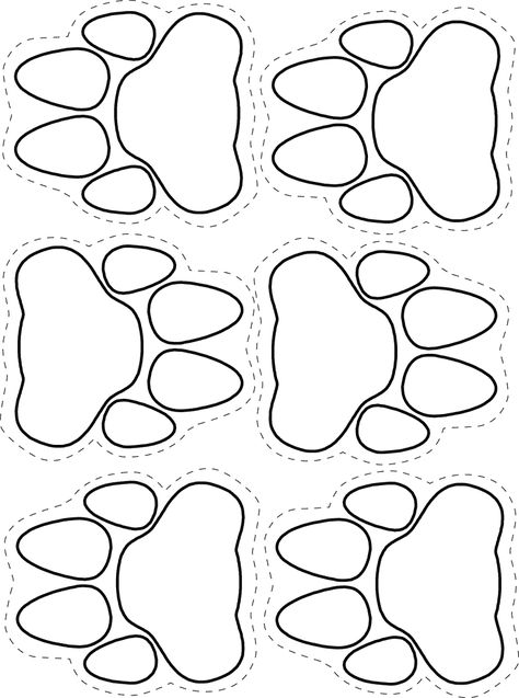 Bear Crafts Preschool, Paw Template, Paw Print Clip Art, Paw Print Crafts, Paw Crafts, Tiger Paw Print, Print Coloring Pages, Bear Footprint, Winter Unit