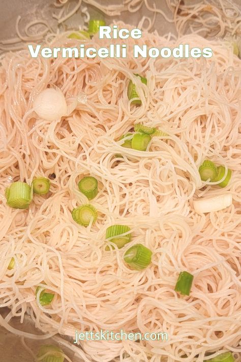 Asian Rice Vermicelli Noodles - Jett's Kitchen Noodle Recipes Asian, Vermicelli Noodles Recipes, Rib Marinade, Rice Noodle Recipes, Pork Egg Rolls, Asian Rice, Asian Noodle Recipes, Pork Soup, Cooked Meal