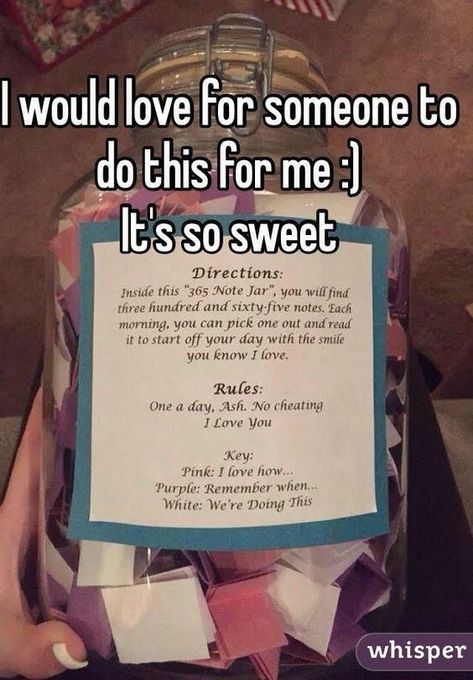 365 Note Jar, 365 Jar, Sweet Love Notes, Cute Date Ideas, Cute Couple Gifts, Gifts For Boyfriend, Diy Birthday Gifts