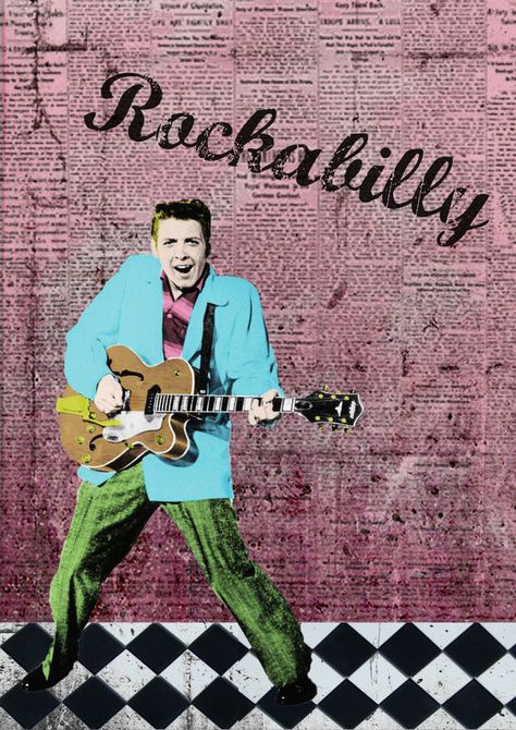 Eddie Cochran Rockabilly by Gecko73 1950 Music, Dress 50s Style, V Fashion, Eddie Cochran, Rockabilly Men, Dress Bird, Rockabilly Music, Summertime Blues, Hokey Pokey