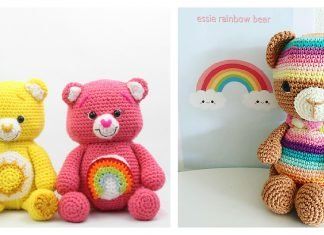 Rainbow Bears Free Crochet Pattern Crochet Mask, Toys For Children, Care Bear, Bear Plush, Easy Projects, The Rainbow, Crochet Toys, Free Crochet Pattern, Free Crochet