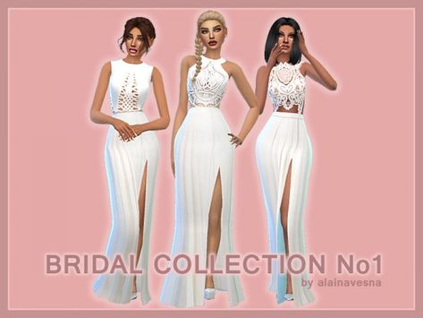 Alaina Vesna: Bridal Collection No1 • Sims 4 Downloads Sims 4 Bridal Shower Cc, Sims4 Cc Clothing Female Wedding, Sims 4 Bridal Dress, Sims 4 Cc Mm Wedding Dress, Ts4 Wedding Dress Maxis Match, Sims 4 Bohemian Wedding Dress, Sims 4 Wedding Dress, Free Sims, Sims 4 Cc Skin