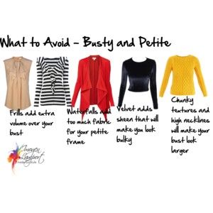 What to Avoid busty petites Petite Dressing, Dressing Tips, Core Wardrobe, Petite Fashion Tips, Look Plus Size, Busty Fashion, Fashion Pics, Fashion Media, Professional Dresses