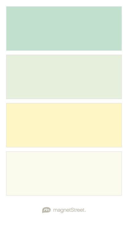 Yellow Mint Color Palette, Celadon Palette, Colors That Go With Mint Green, Yellow Pastel Color Palette, Pastel Yellow Color Palette, Mint Green Color Palette, Mint Butter, Pale Yellow Weddings, Mint Color Palettes