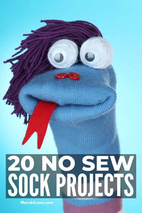 20 No Sew Sock Crafts to Make with Your Kids Diy Hand Puppets, Hand Puppets For Kids, Diy Sock Puppets, Summer Boredom Busters, Diy Paper Art, Animal Hand Puppets, Summer Boredom, Glove Puppets, Puppets For Kids