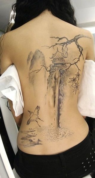 Unique Tattoos For Women, 16 Tattoo, Парные Тату, Irezumi Tattoos, Tattoo Girls, Back Tattoo Women, Elegant Tattoos, Back Tattoos, Dope Tattoos