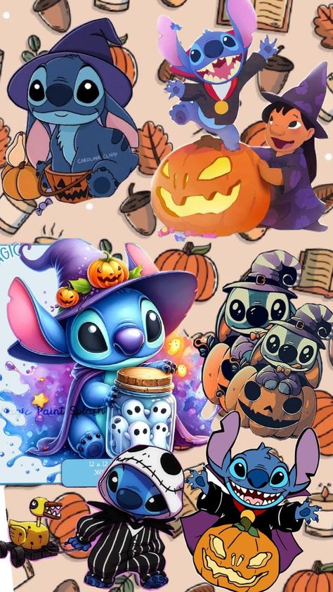 for stich and halloween fans Stitch Halloween Wallpaper Iphone, Stitch Wallpaper Halloween, Halloween Tapeta, Halloween Stitch Wallpaper, Stitch Halloween Wallpaper, Cute Stitch Wallpapers, Spooky Stitch, Halloween Backrounds, Halloween Stitch