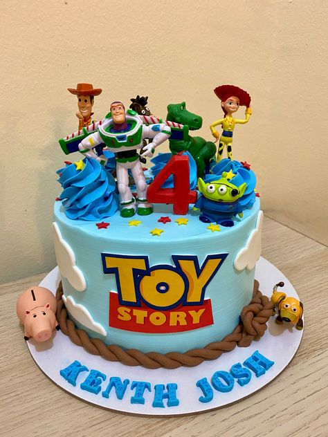 Toy Story Birthday Cake 1 Tier, Buzz And Woody Birthday Cake, Toy Story 4 Birthday Cake, Reach Four The Sky Toy Story Cake, Toy Story Themed Birthday Cake, Toy Story Cloud Cake, Third Birthday Toy Story Theme, Toy Story 3rd Birthday Cake, Simple Toy Story Cake Ideas