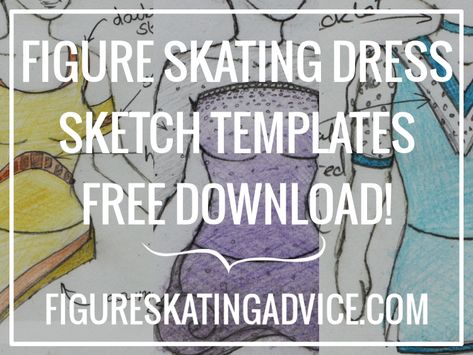 Figure Skating Dress Patterns, Olympics Costume, Skating Dress Patterns, Roller Skating Dress, Synchronized Skating, Dress Sketch, Figure Skating Outfits, Ice Skating Outfit, Figure Dress