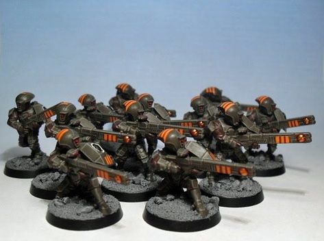 Tau Paint Schemes - Forum - DakkaDakka | My Leman Russ is Fight! Warhammer Tau, Tau 40k, Warhammer 40k Tabletop, Tau Army, Tau Warhammer, 40k Tau, Warhammer Imperial Guard, Tau Empire, Warhammer 40k Figures