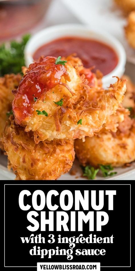 Homemade Coconut Shrimp Homemade Dipping Sauce, Coconut Shrimp Recipe, Easy Finger Food, Coconut Shrimp Recipes, Shrimp Dip, Homemade Appetizer, Savory Foods, Shrimp Dishes, Shrimp Recipe