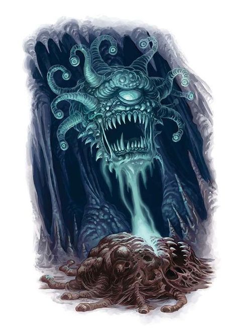 Beholder Dungeons And Dragons, Aberration Dnd, Dungeon Art, Monster Manual, D D Monsters, Eldritch Horror, Cthulhu Mythos, Dnd Monsters, Cosmic Horror