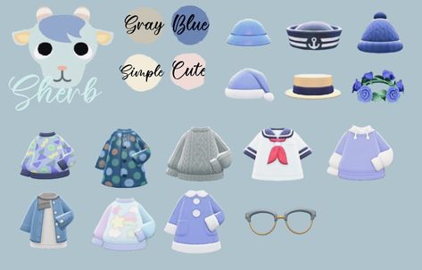 Acnh Sherb Gift Guide, Animal Crossing Blue Dress, Sherb Acnh, Sherb Animal Crossing, Acnh Villagers, Fairy Island, Animal Crossing 3ds, Pokemon Fusion Art, Animal Crossing Funny