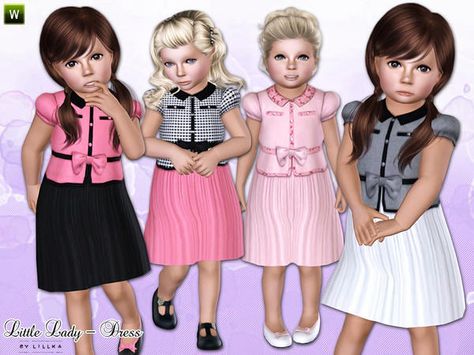 lillka's Little Lady ~ Dress Sims 3 Sims Download, Ts3 Cc, Sims 3 Cc Finds, Sims 3 Mods, Sims Clothes, 3 Sisters, Sims 4 Toddler, Sims 4 Mods Clothes, Lady Dress