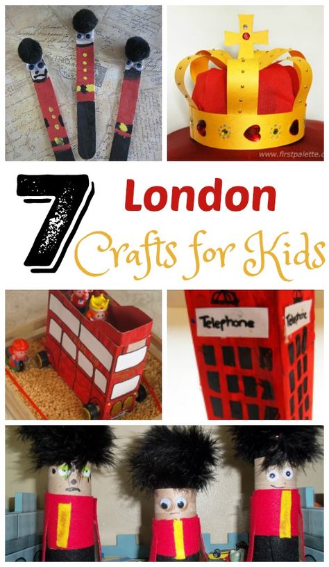 London Crafts For Kids, Fun Art Projects For Kids, London Crafts, Around The World Crafts For Kids, Fun Art Projects, Around The World Theme, London With Kids, Cultural Crafts, Arts And Crafts For Teens