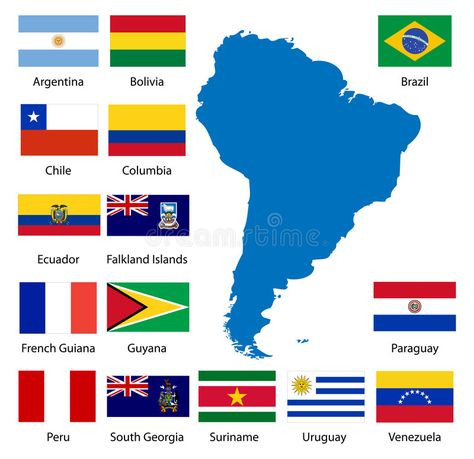 Detailed South American flags. And map manually traced from public domain data. , #affiliate, #flags, #map, #manually, #Detailed, #South #ad South American Flags, Anger In Children, South America Flag, Details Illustration, Continents And Countries, South America Map, Flags With Names, Christ The Redeemer, World Geography