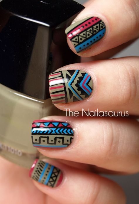 The Most Creative Nails Art You’ve Ever Seen ‹ ALL FOR FASHION DESIGN Aztec Nails, Uk Nails, Crazy Nails, Manicure Y Pedicure, Beautiful Nail Art, 3d Nail Art, Nail Art Inspiration, Creative Nails, Gorgeous Nails