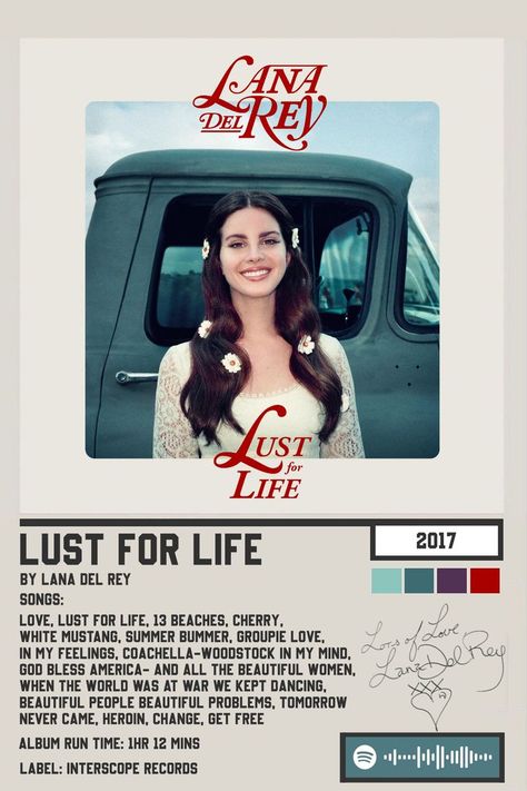 Love By Lana Del Rey, Love Lana Del Rey, Spicy Pisces, Lana Del Rey Albums, Minimalist Music, Lana Del Rey Songs, I Fall To Pieces, A$ap Rocky, Music Poster Design