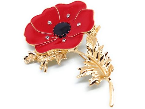 RED POPPY FLOWER BROOCH PIN Enamel Glass Rhinestone Gold Tone Costume Jewelry On sale now! #ebay #flowerjewelry #brooch #poppy Plant Enamel Pin, Poppy Pins, Remembrance Poppy, Poppy Brooches, Lapel Brooch, Poppy Design, Red Poppy, Enamel Lapel Pin, Remembrance Day