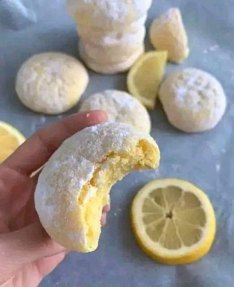 Lidia Bastianich 🍜🍝 | Soft lemon cookies | Facebook Soft Lemon Cookies, Lemon Cookies Easy, Shrimp Bisque, Lemon Cookie, Lidia Bastianich, Italian Recipes Dessert, Cranberry Bread, Biscotti Recipe, Lime Tree